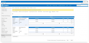 Screenshot of KPI management tool